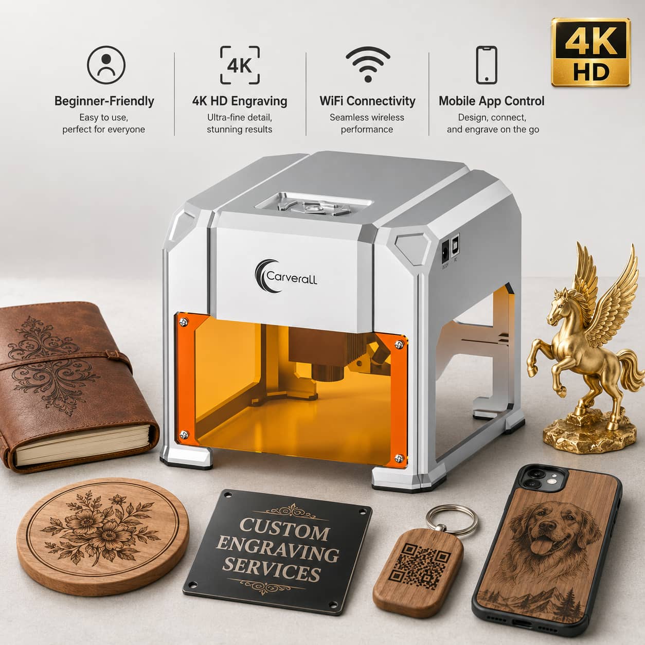 Industrial Laser Cutting Machines - Лазерный гравер Carverall, K4 3W, A1