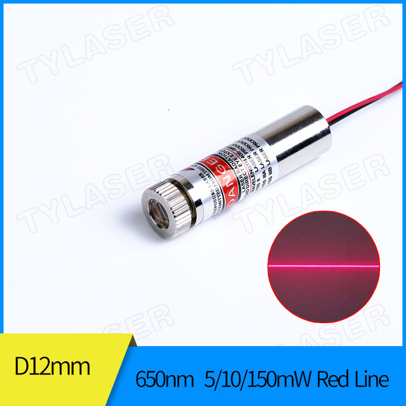 Industrial Laser Line Module - Фокусируемый красный лазерный локатор 12 мм