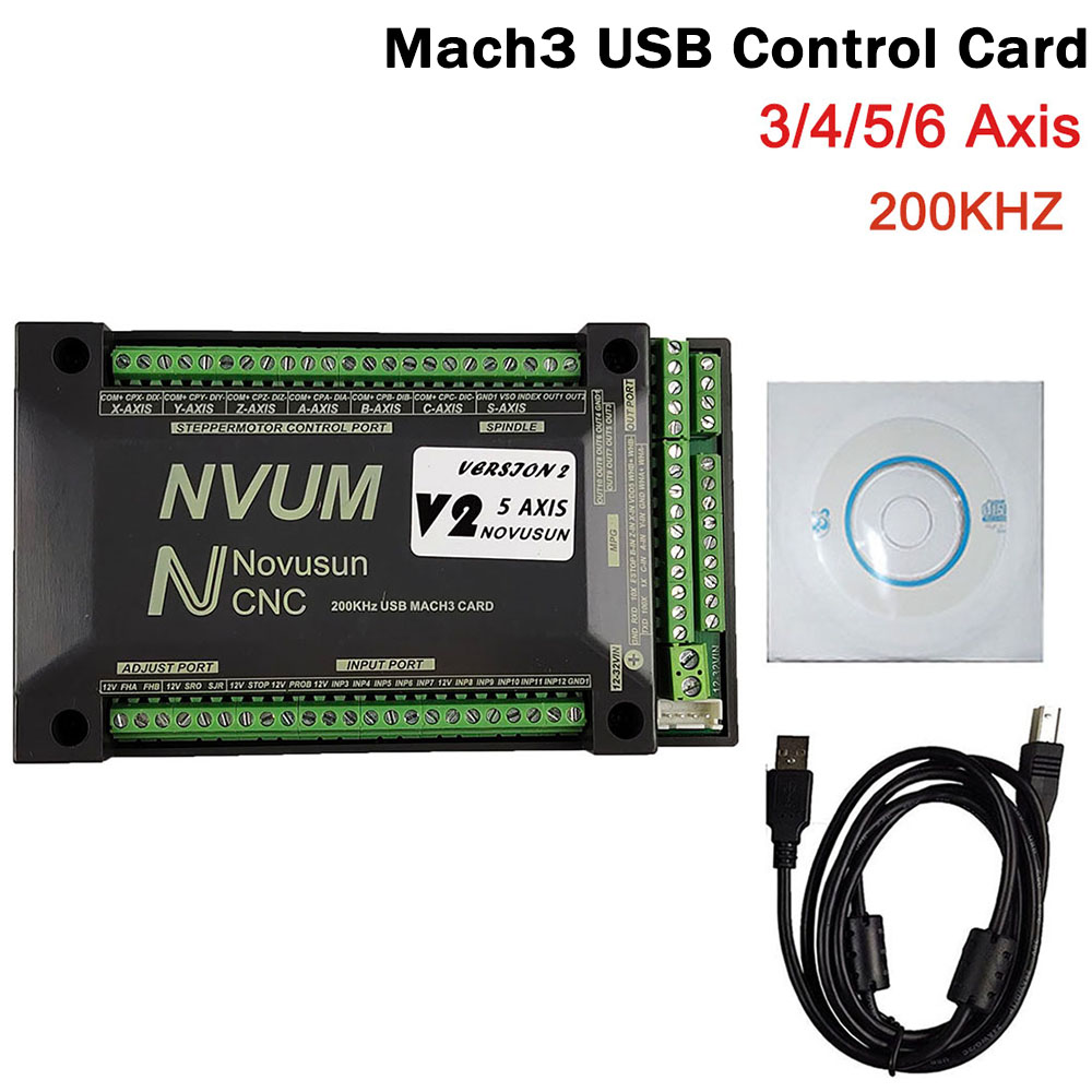 NVUM Mach3 USB-карта 200 кГц Ф – обзор и цена Breakout Board Mach3