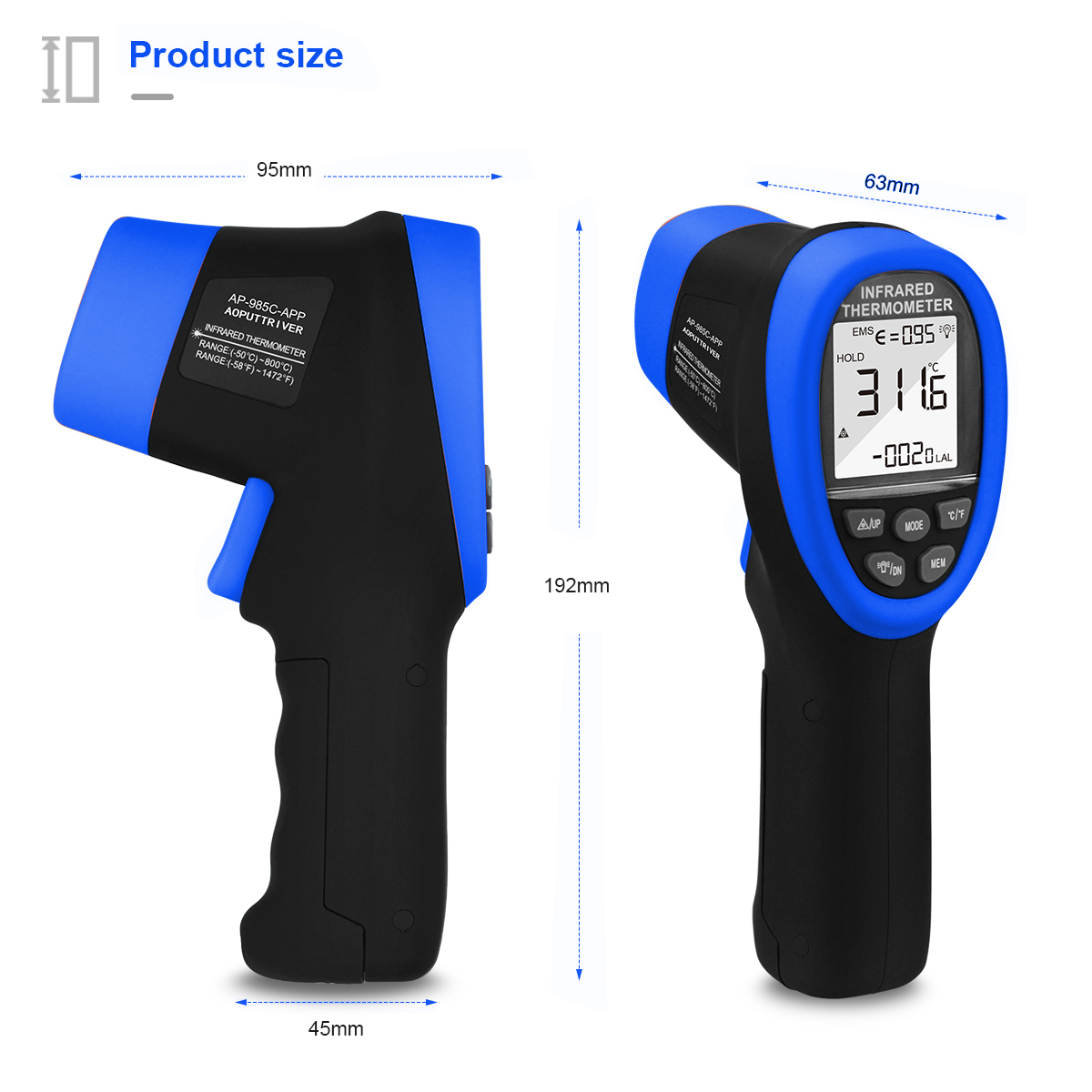 Инфракрасный термометр-пистоле – обзор и цена Industrial Laser Temperature