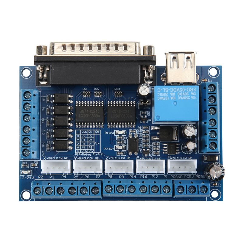 Плата управления AT05-Driver д – обзор и цена Breakout Board Mach3