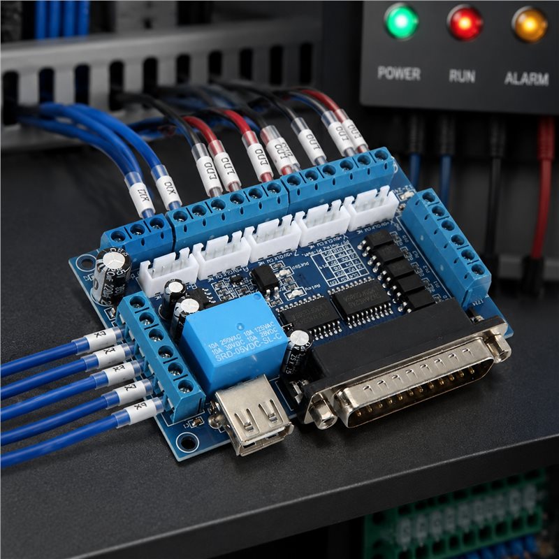 Плата управления AT05-Driver д – обзор и цена Breakout Board Mach3